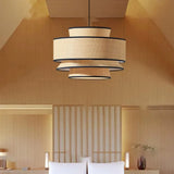 Pendelleuchte aus Stoff im japanischen Stil für Esszimmer