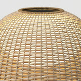 Rattan Solarleuchte für Terrasse und Garten im Korbdesign