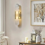 Ovale Marmor-Wandleuchte aus Marmor im Wohnzimmer