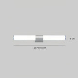 Moderne LED Spiegelleuchte in Chrom fürs Badezimmer, IP44