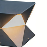 Moderne schwarze Terrassenlaterne IP65 für Garten