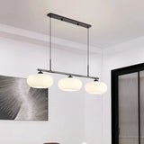 3-flammige LED Pendelleuchte aus Glas im japanischen Stil für das Esszimmer