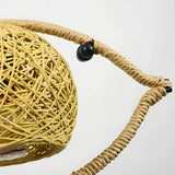 Boho Pendelleuchte aus Seil mit Fischmotiv für Esszimmer