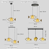 Boho Pendelleuchte aus Seil mit Fischmotiv für Esszimmer