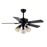 5-Flügel Deckenventilator im Retro Design mit Licht