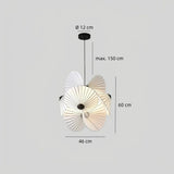 Maße der Pendelleuchte: Ø 60 cm, Höhe 46 cm, Abhängung 150 cm
