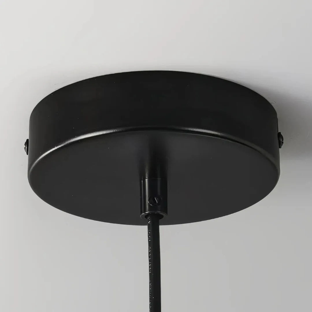 Metall-Baldachin der Stoff-Pendelleuchte, Ø 12 cm
