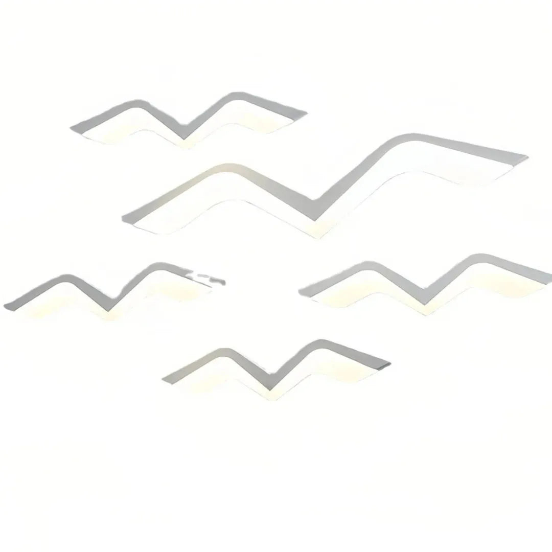 Weiße LED-Pendelleuchte mit Vogel-Design, Produktansicht