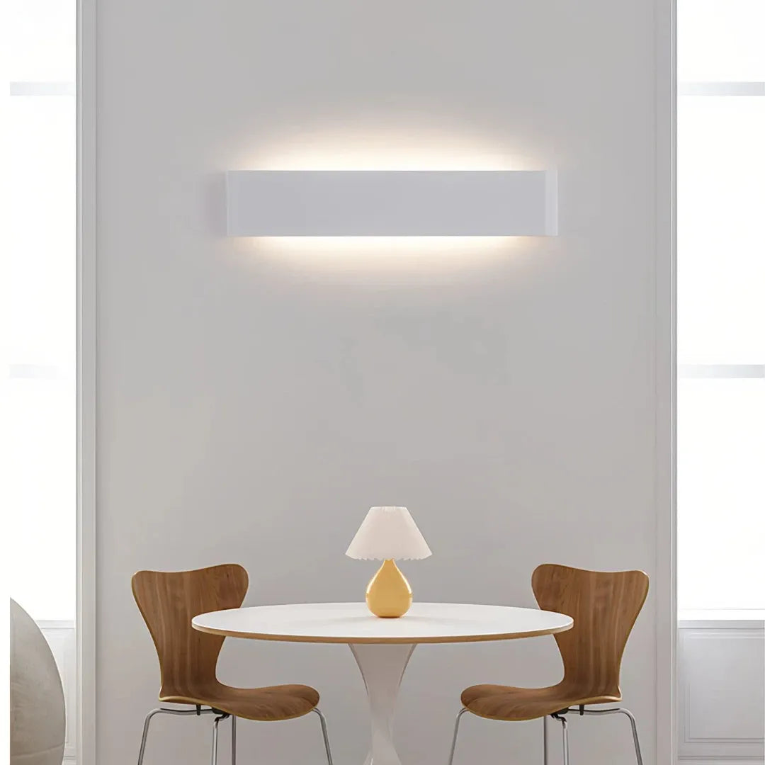 Weiße LED-Wandleuchte aus Aluminium und Acryl