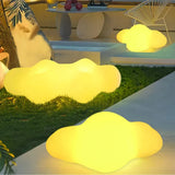 Akku-Gartenleuchte IP65 in Wolkenform, Weiß, RGB