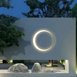 Außenwandleuchte LED Ring – Flaches Design in Schwarz