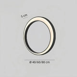 Außenwandleuchte LED Ring – Flaches Design in Schwarz