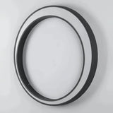Außenwandleuchte LED Ring – Flaches Design in Schwarz