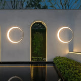 Außenwandleuchte LED Ring – Flaches Design in Schwarz