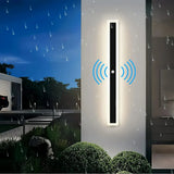 Außenwandleuchte Schwarz LED für Terrasse modern länglich