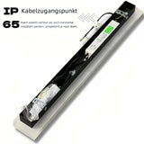 Außenwandleuchte IP65 modern schwarz länglich