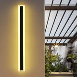 Außenwandleuchte IP65 modern schwarz länglich