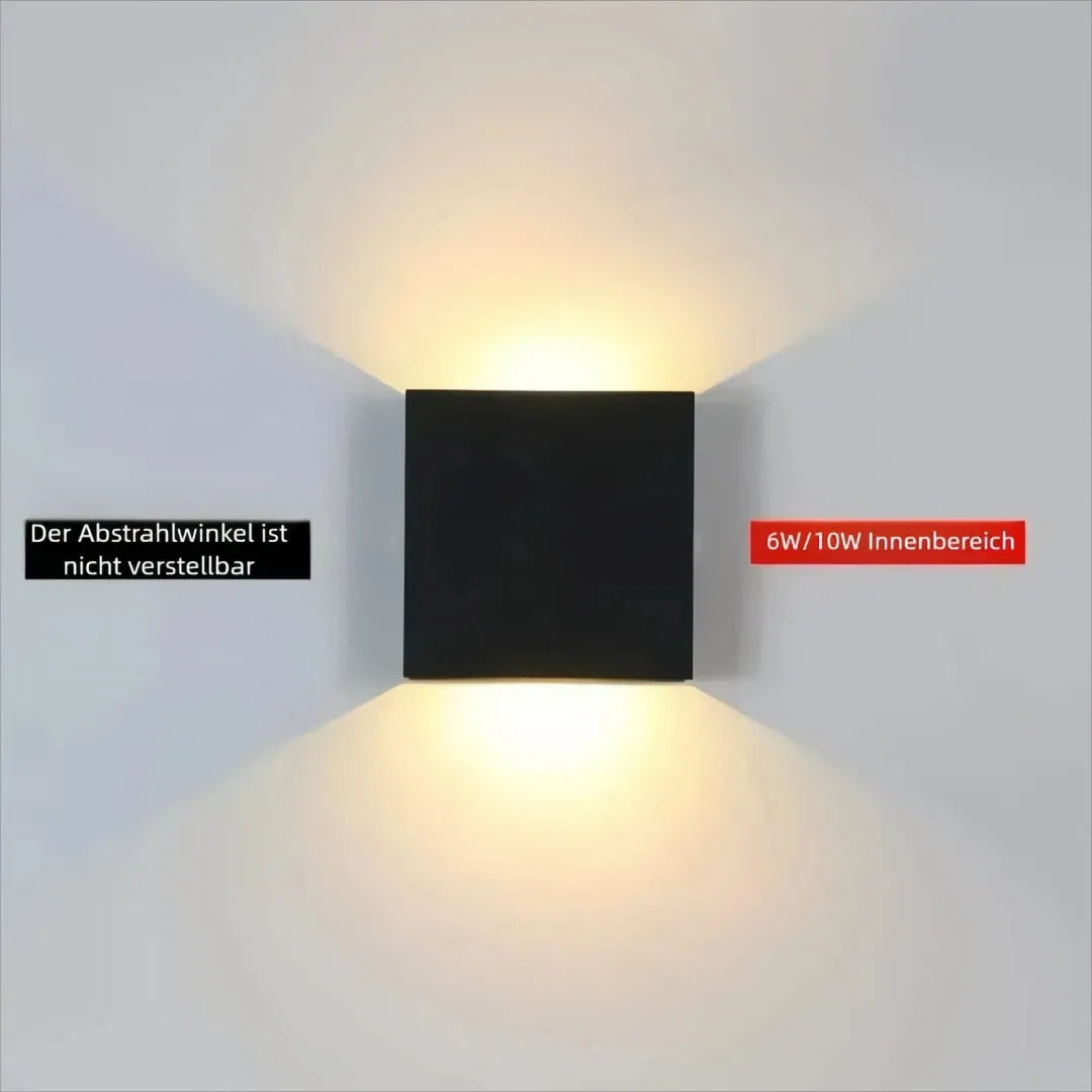 LED-Außenwandleuchte mit bis zu 120° verstellbarem Abstrahlwinkel