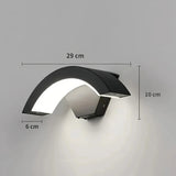 Außenwandleuchte mit Bewegungsmelder, IP65, modern, Schwarz
