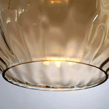 Pendelleuchte Glas Mundgeblasen Vintage für Esszimmer