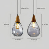 Pendelleuchte Glas Mundgeblasen Vintage für Esszimmer