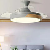 Leiser Deckenventilator mit LED-Licht und Fernbedienung im skandinavischen Design