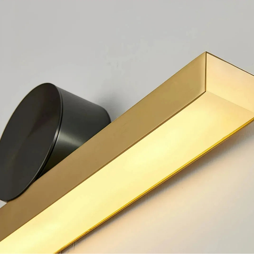 Acryl-Diffusor der schwarz-goldenen LED-Wandleuchte