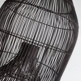 Boho Pendelleuchte aus Rattan im Vogelkäfig-Design für den Esstisch