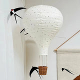 Boho Pendelleuchte fürs Kinderzimmer aus Stoff im Heißluftballon-Design