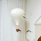 Boho Pendelleuchte fürs Kinderzimmer aus Stoff im Heißluftballon-Design