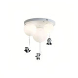 Panda-Deckenlampe bei ausgeschaltetem Licht