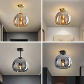 LED-Deckenleuchte 1-flammig mit Glaskugel modern für Flur