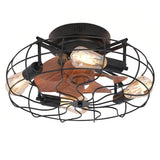 Deckenventilator im Vintage-Stil aus Metall mit Licht