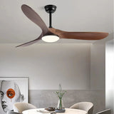 Deckenventilator mit Licht, Fernbedienung und Echtholz-Flügeln