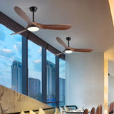 Deckenventilator mit Licht, Fernbedienung und Echtholz-Flügeln