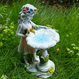 Dekorative Solar-Gartenleuchte mit Mädchenfigur