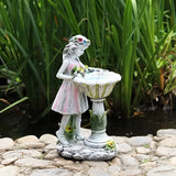 Dekorative Solar-Gartenleuchte mit Mädchenfigur