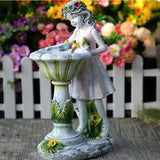 Dekorative Solar-Gartenleuchte mit Mädchenfigur