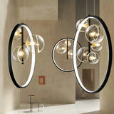 Design-Pendelleuchte Bubbles aus Rauchglas für das Esszimmer