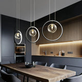Design-Pendelleuchte Bubbles aus Rauchglas für das Esszimmer