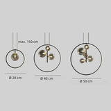 Design-Pendelleuchte Bubbles aus Rauchglas für das Esszimmer