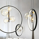 Design-Pendelleuchte Bubbles aus Rauchglas für das Esszimmer