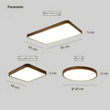 Dimmable HoGeometrische Deckenleuchte aus Holz für moderne Wohnräumelz Deckenlampe im skandinavischen Stil