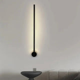 Schwarze LED-Wandleuchte in 60 cm mit einseitiger Beleuchtung
