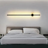 Schwarze lineare LED-Wandleuchte in 120 cm