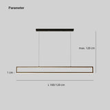 Moderne Pendelleuchte rechteckig in Schwarz, dimmbar – ideal für Esszimmer