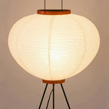Reispapier-Stehlampe im japanischen Stil mit Dreibein für Wohnzimmer