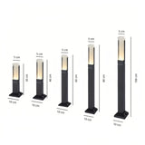 Eckige LED-Pollerleuchte IP65 für Gartenwege