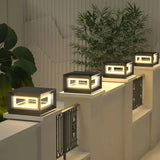 Eckige LED-Solar Sockelleuchte Anthrazit für Terrasse & Garten