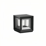 Eckige LED-Solar Sockelleuchte Anthrazit für Terrasse & Garten